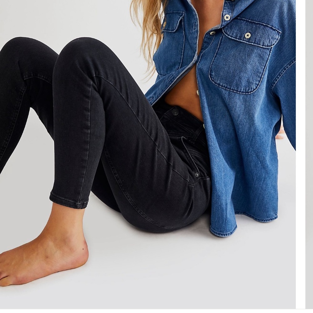 Free People Riley Seamed Skinny Jeans